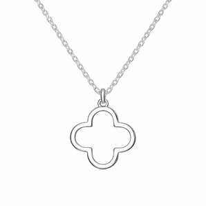 Sterling Silver Serenity Clover Pendant Necklace