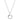 Sterling Silver Open Circle Pendant Necklace with Cubic Zirconia Details