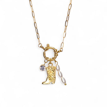 Amnesia Jewellery | Gold Plated Stainless Texas Paperclip Necklace