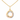 Three Tone 9ct Gold CZ Circle Pendant Necklace