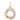 Three Tone 9ct Gold CZ Circle Pendant Necklace