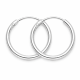 Sterling Silver 12mm Hinged Hoop Earrings
