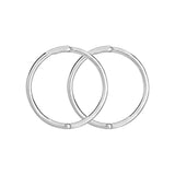Sterling Silver 14mm Hinged Hoop Earrings