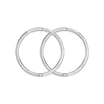 Sterling Silver 14mm Hinged Hoop Earrings