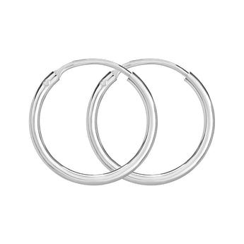 Sterling Silver 16mm Hinged Hoop Earrings