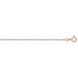 18" Rose Gold Plated 1mm Sterling Silver Cable Chain