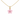 18ct Gold Blossom Pink Pendant Necklace With CZ Details on a fine gold curb chain
