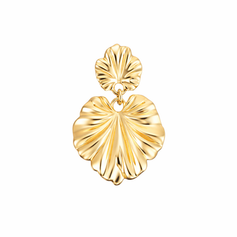 18ct Gold Plated Drop Leaf Ginkgo Pendant For Necklaces
