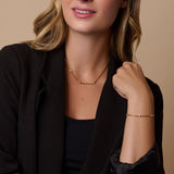 18ct Gold Plated Cubic Zirconia Baguette Necklace and Bracelet Set