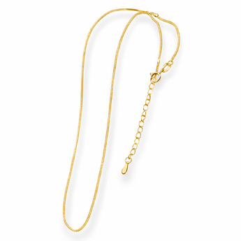 18ct Gold Plated Sterling Silver Freya 1mm Wheat Chain