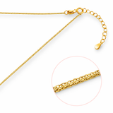 18ct Gold Plated Sterling Silver Freya 1mm Wheat Chain