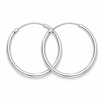 Sterling Silver 20mm Hinged Hoop Earrings