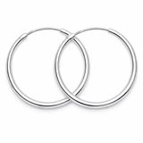 Sterling Silver 25mm Hinged Hoop Earrings