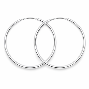 Sterling Silver 30mm Hinged Hoop Earrings