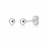 925 Sterling Silver Simple Ball Stud Earrings Available in Sizes 3mm-10mm