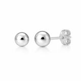 925 Sterling Silver Simple Ball Stud Earrings Available in Sizes 3mm-10mm