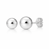 925 Sterling Silver Simple Ball Stud Earrings Available in Sizes 3mm-10mm