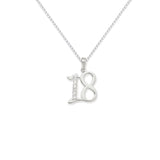 925 Sterling Silver 18th Birthday Cubic Zirconia Necklace