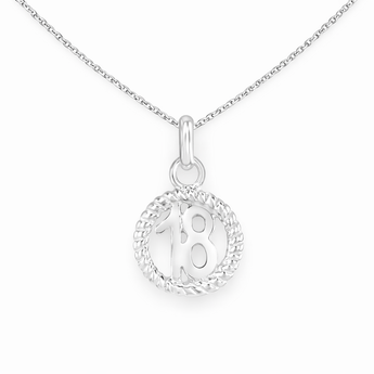 925 Sterling Silver 18th Birthday Necklace