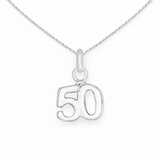 925 Sterling Silver 50th Birthday Necklace