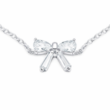 925 Sterling Silver Cubic Zirconia Bow Bracelet