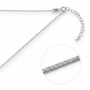 925 Sterling Silver Elsie 1mm Wheat Chain