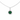 925 Sterling Silver Emerald CZ Halo Drop Pendant Necklace