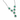 925 Sterling Silver Emerald CZ Statement Y Drop Necklace