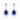 925 Sterling Silver Fancy Sapphire CZ Teardrop Stud Earrings