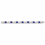 925 Sterling Silver Luxury Sapphire Cubic Zirconia Bracelet