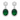 925 Sterling Silver Oval Emerald Cubic Zirconia Fancy Drop Earrings