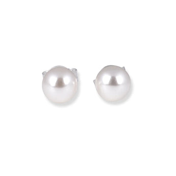 925 Sterling Silver Pearl Stud Earrings