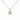 925 Sterling Silver Princess Cut Yellow Topaz CZ Pendant Necklace