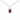 925 Sterling Silver Ruby Rectangle Halo Pendant Necklace on silver curb chain