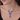 Urban Pizazz Model Wearing 925 Sterling Silver Sapphire Cubic Zirconia Y Necklace