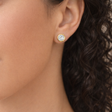 9ct Gold Cubic Zirconia Bezel Stud Earrings