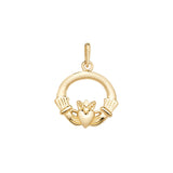 9ct Gold Claddagh Pendant Necklace 