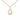 9ct Gold Cubic Zirconia Oval Drop Pendant Necklace