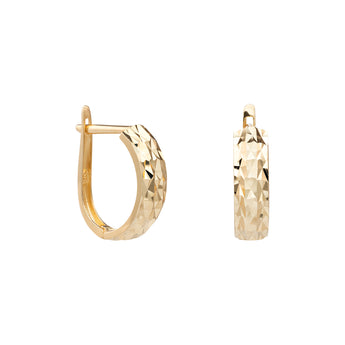 Our 9ct Gold Diamond Cut Huggie Hoops