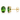9ct Gold Emerald CZ Oval Stud Earrings