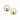 9ct Gold Emerald Cubic Zirconia Claddagh Stud Earrings