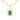 9ct Gold Emerald Cubic Zirconia Pendant Necklace