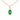 9ct Gold Emerald Pear Cubic Zirconia Pendant Necklace
