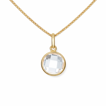 9ct Gold Polished Cubic Zirconia Pendant Necklace