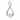 9ct White Gold Infinity CZ Heart Drop Pendant Necklace