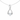 9ct White Gold Infinity CZ Heart Drop Pendant Necklace