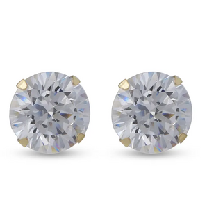 9ct Gold Round Cubic Zirconia Studs 