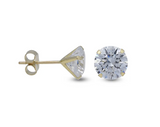 9ct Gold Round Cubic Zirconia Studs 