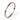Rose gold plated bracelet with Roman numeral design on a white background