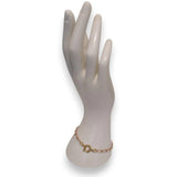 Amnesia Jewellery | Gold Plated Stainless Steel Abi Paperclip Chain Bracelet. Our Abi twisted paperclip bracelet is made from gold plated stainless steel with pink enamel decoration and sailors clasp. Tarnish Free and Waterproof. Shop now for quality Jewellery/Jewelry!